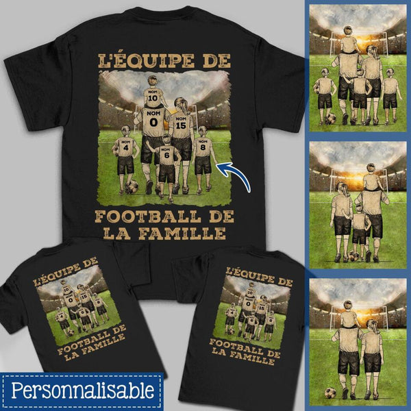 L'Équipe De Football De La Famille - Tshirt personnalisé pour Le Famille Papa Maman Enfant Fils Fille