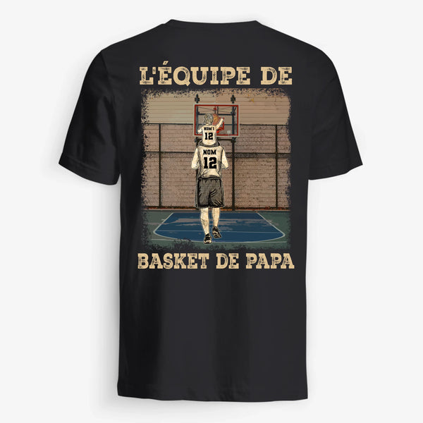 L'équipe de basket de papa -Tshirt personnalisé pour Papa