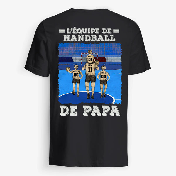 Tshirt personnalisé pour Papa | Cadeau personnalisé pour Son Père | L'équipe De Handball