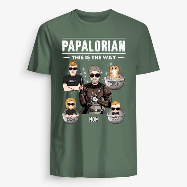 Papalorian Telle est la voie - Tshirt personnalisé pour Papa