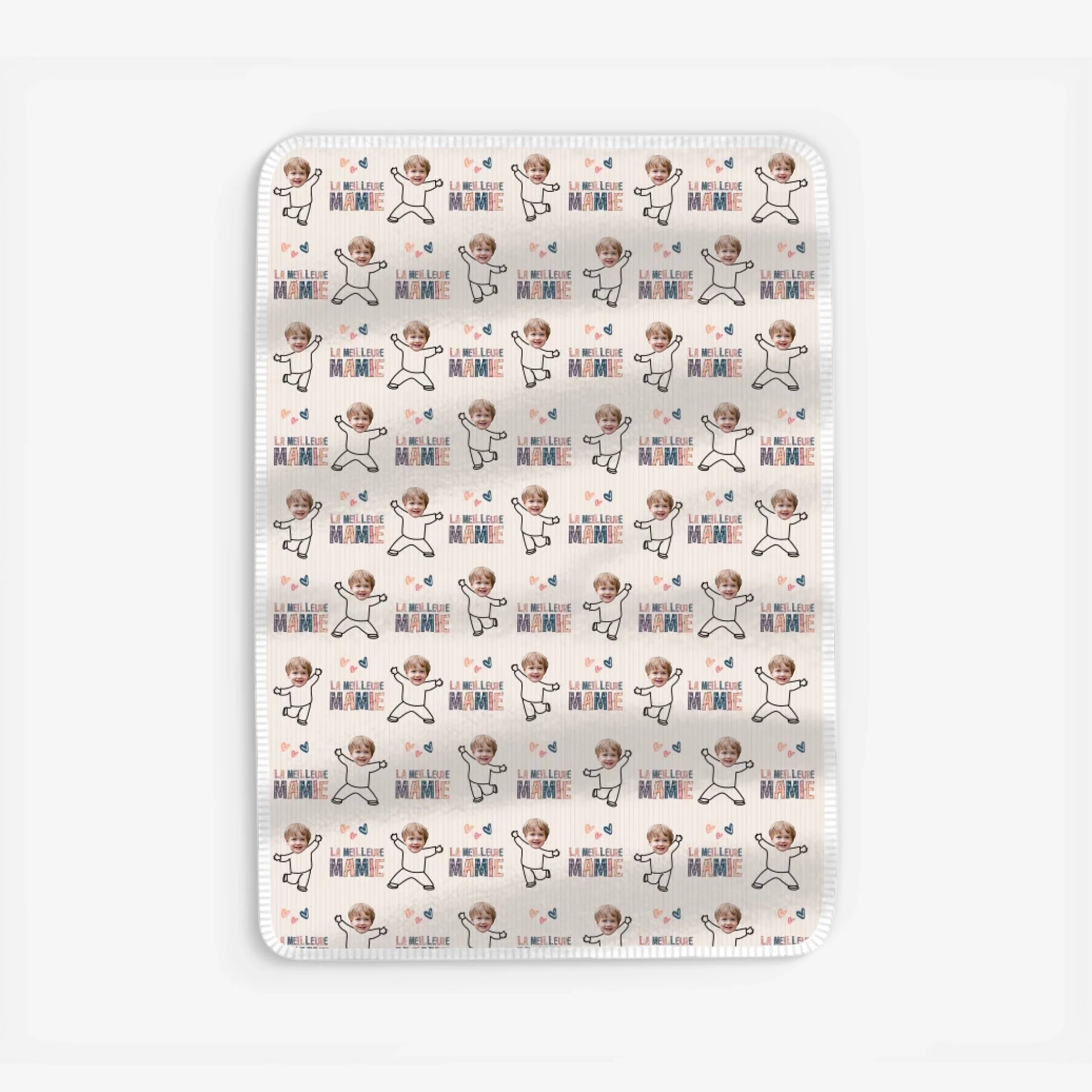Fleece blanket Viền trắng