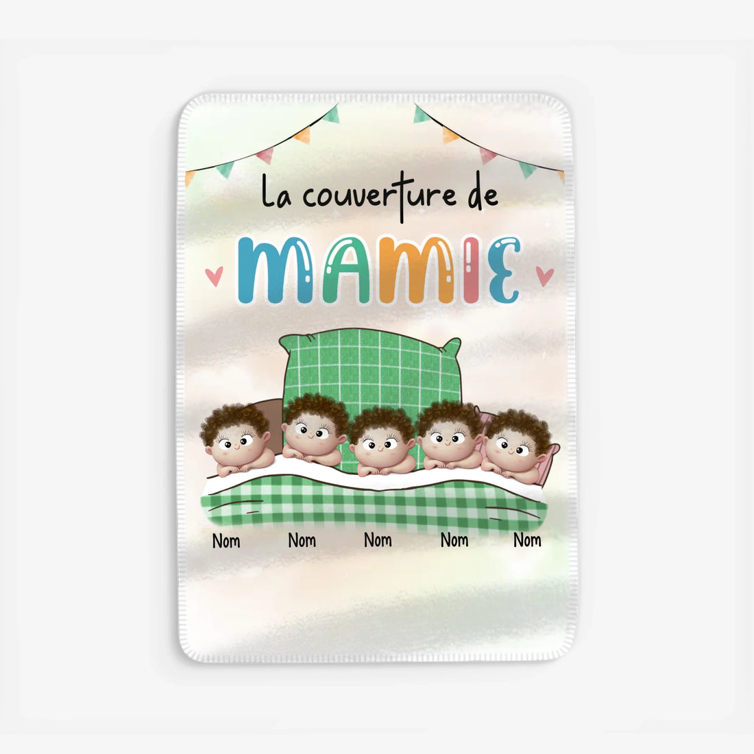 Fleece blanket Viền trắng