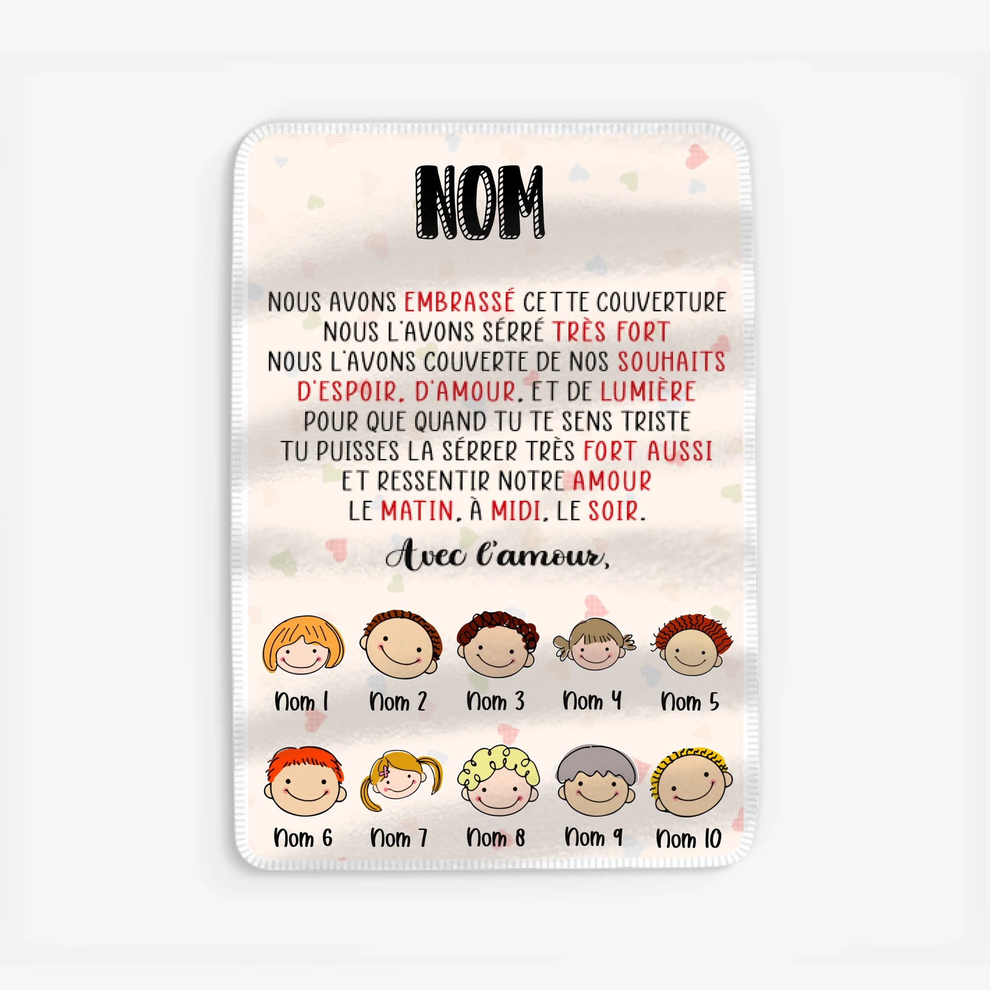 Fleece blanket Viền trắng