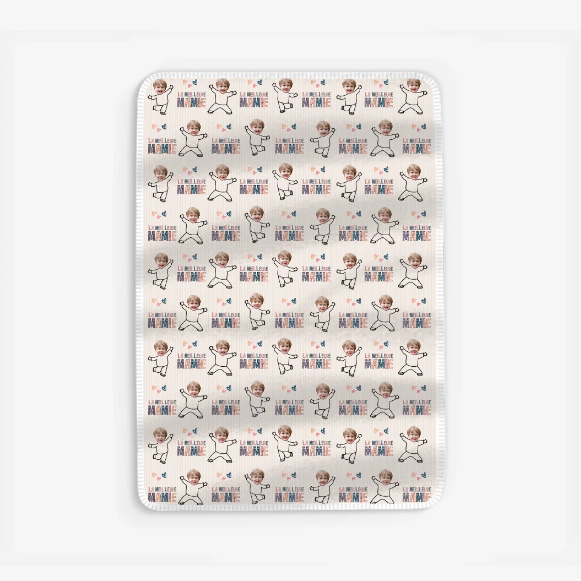 Fleece blanket Viền trắng
