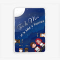 Fleece blanket Viền trắng