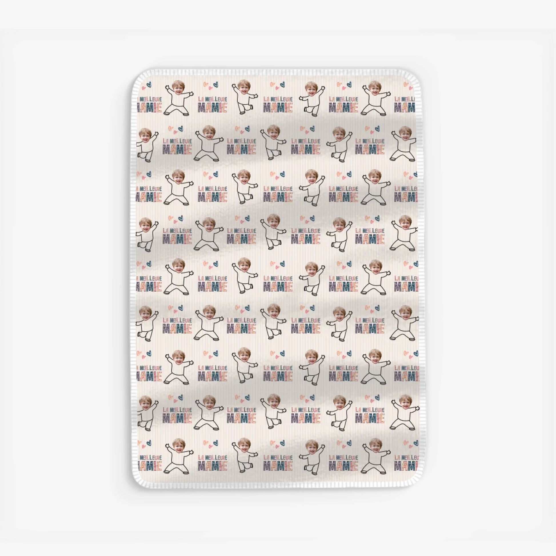 Fleece blanket Viền trắng