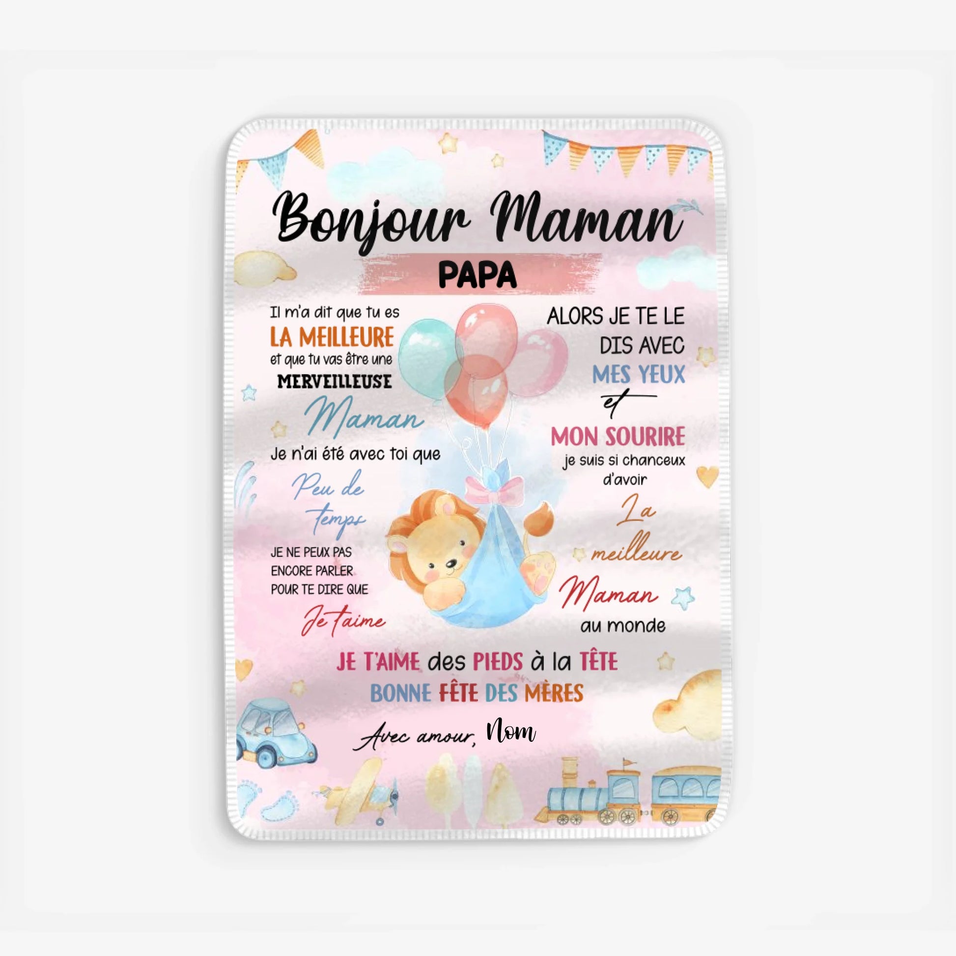 Fleece blanket Viền trắng