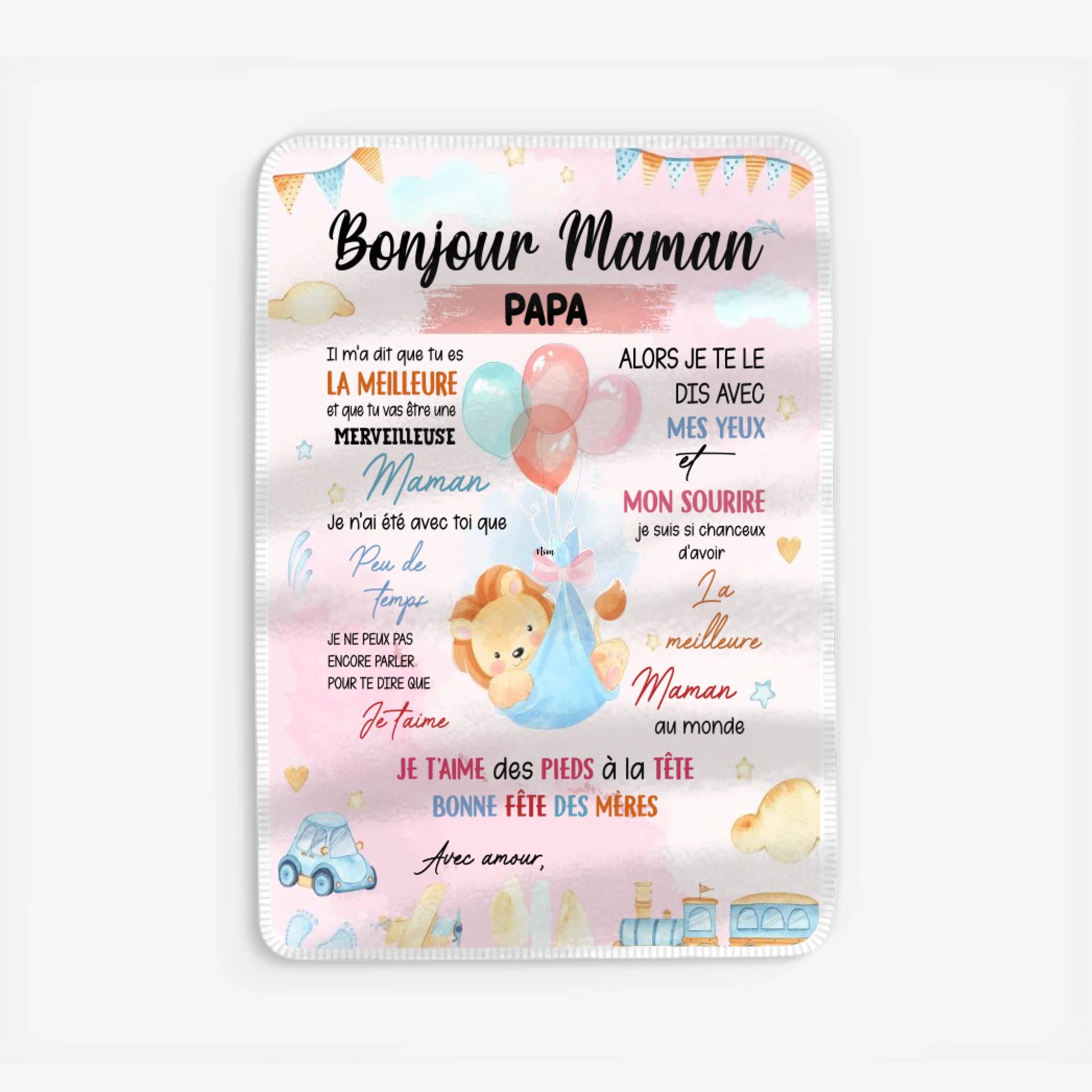 Fleece blanket Viền trắng