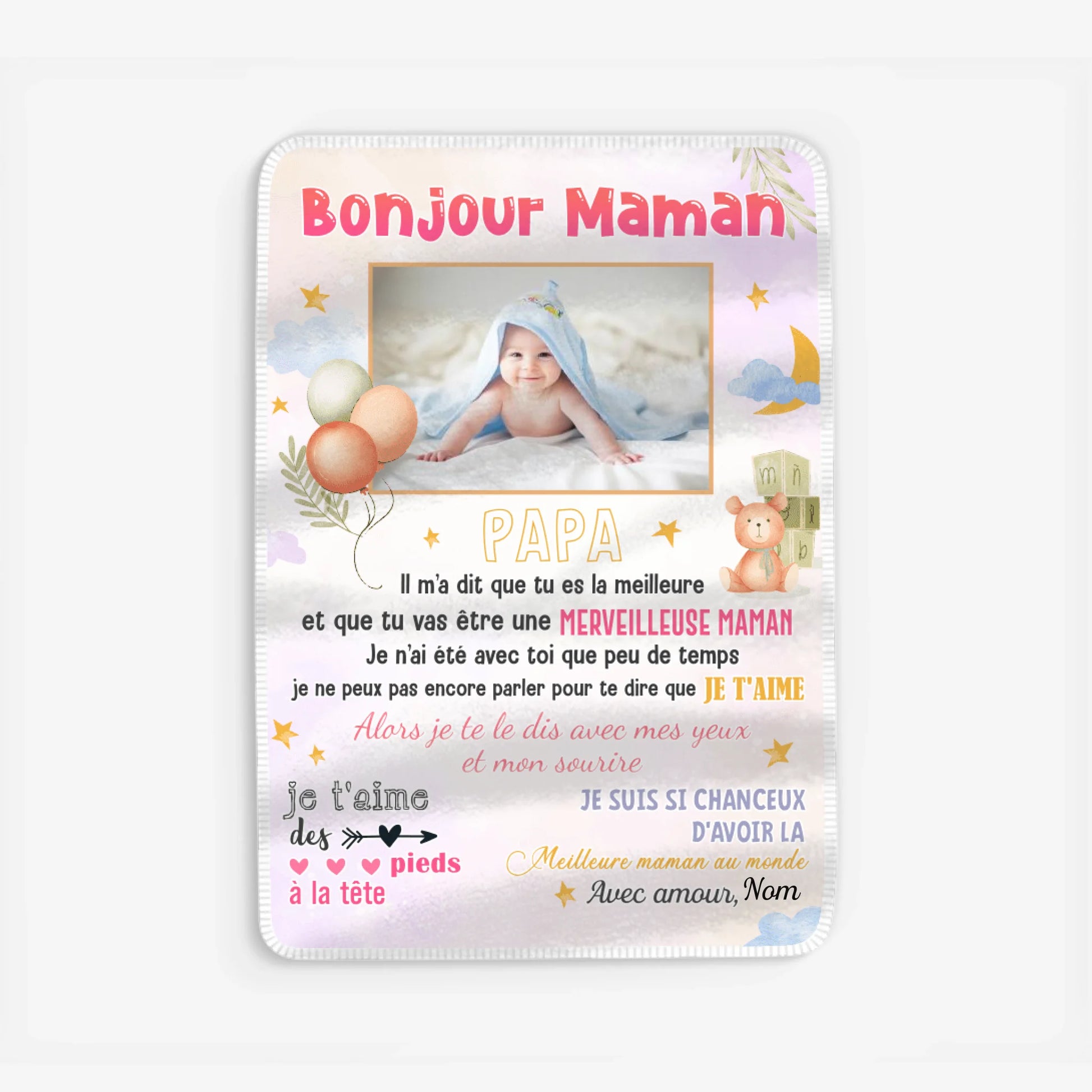 Fleece blanket Viền trắng