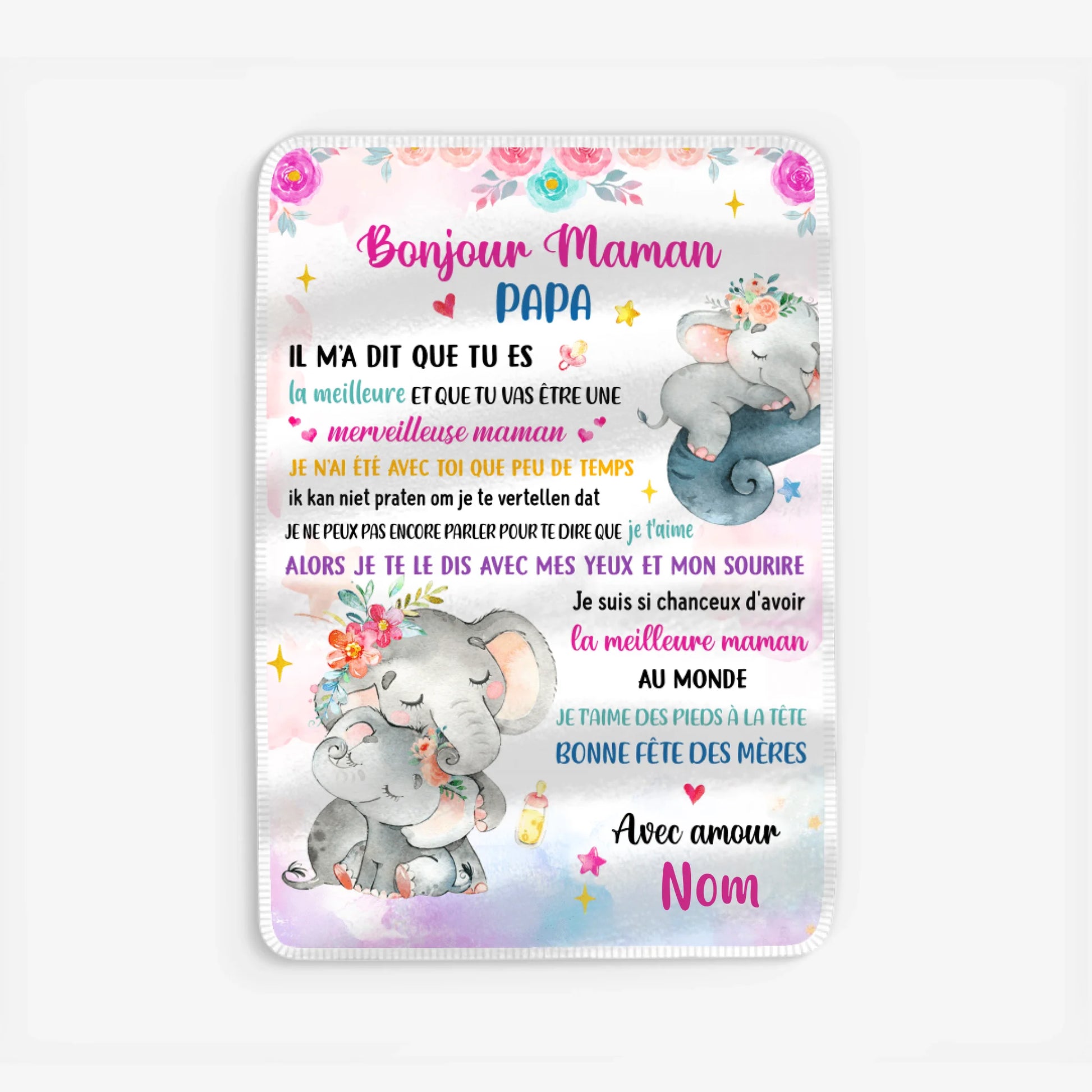 Fleece blanket Viền trắng