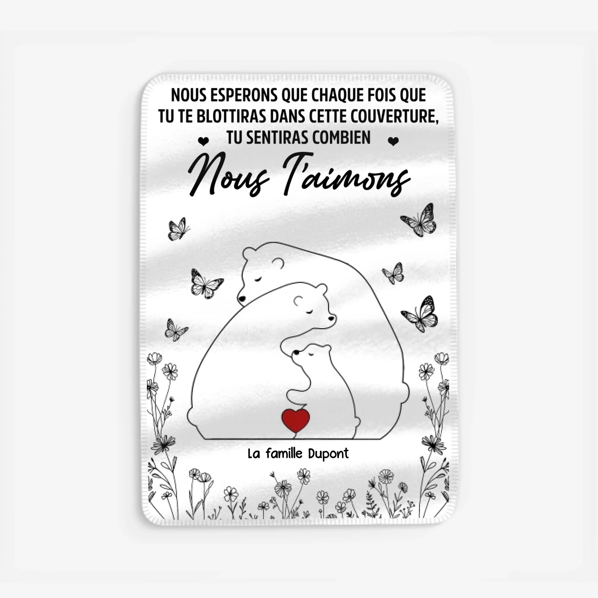 Fleece blanket Viền trắng