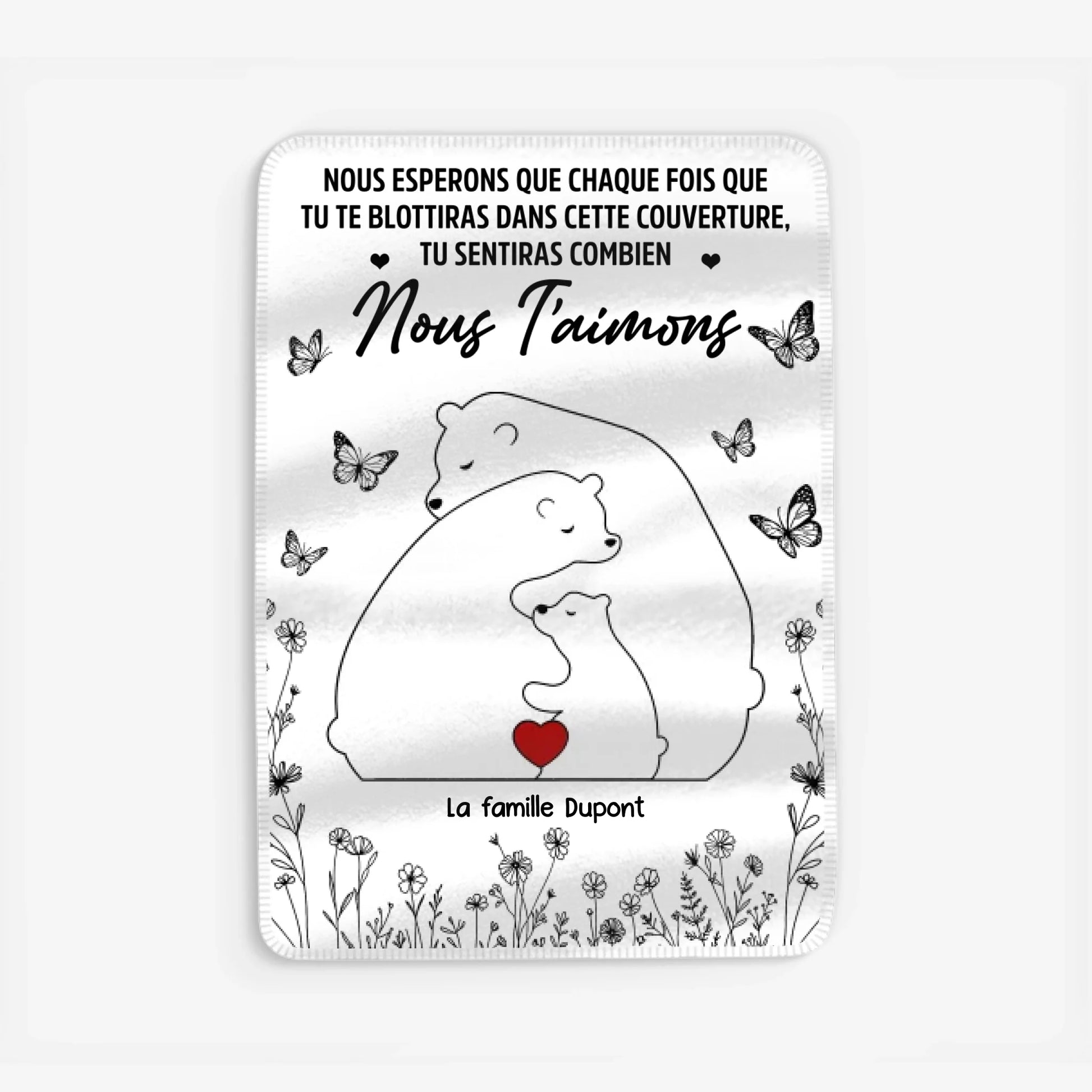 Fleece blanket Viền trắng