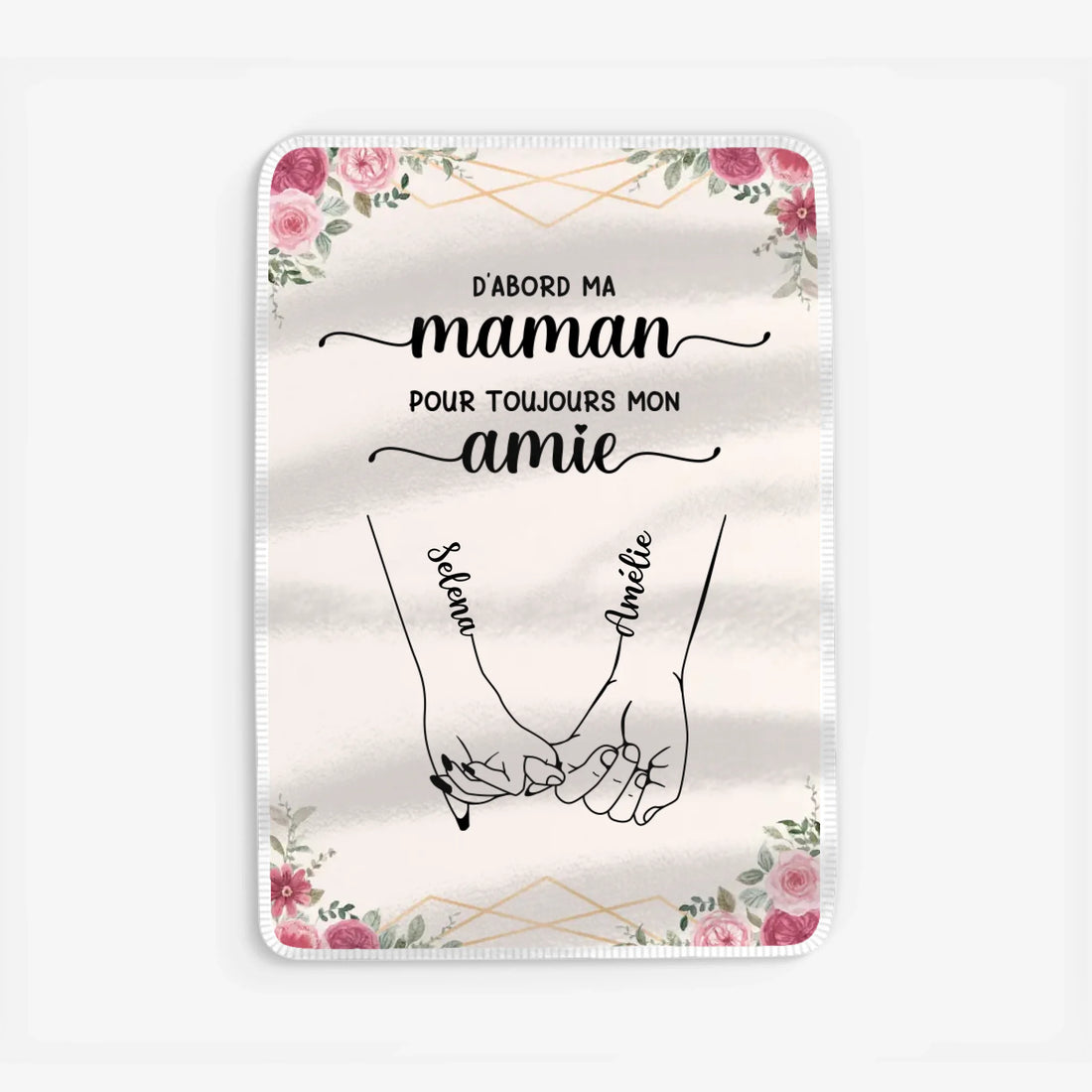 Fleece blanket Viền trắng