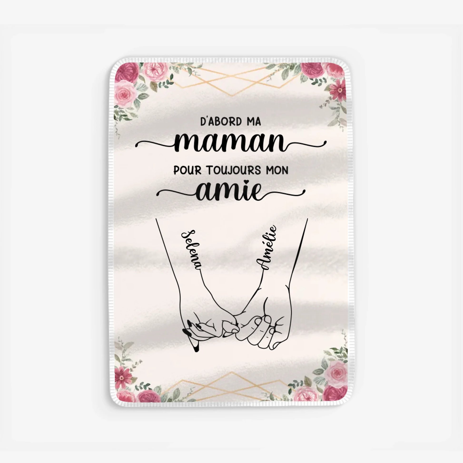 Fleece blanket Viền trắng