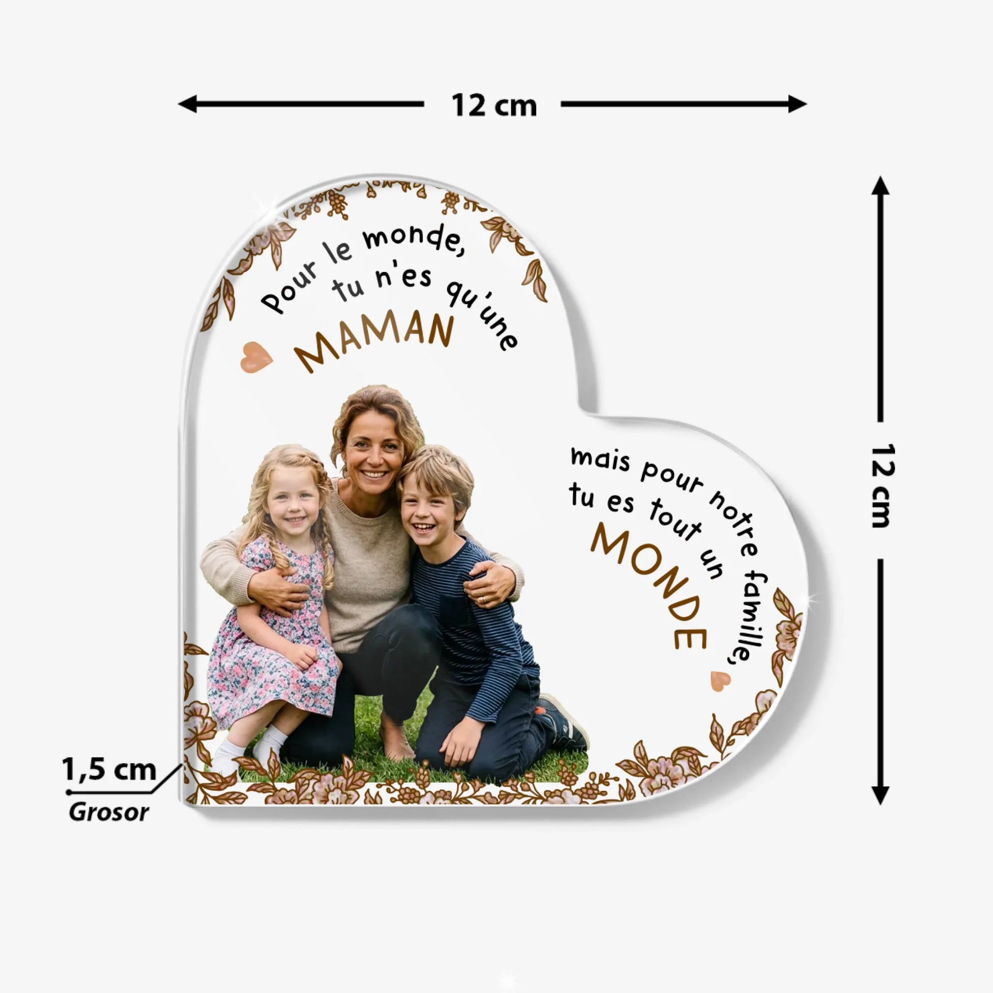 Heart Acrylic Plaque Size