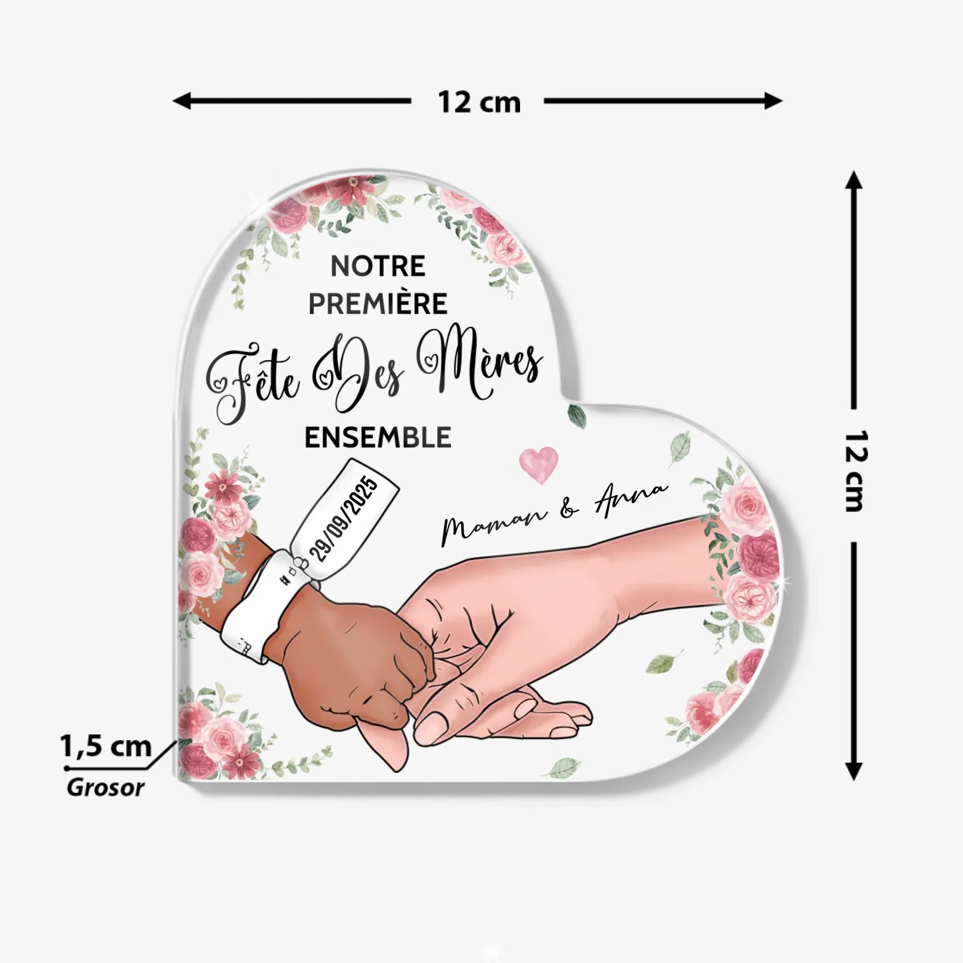 Heart Acrylic Plaque Size