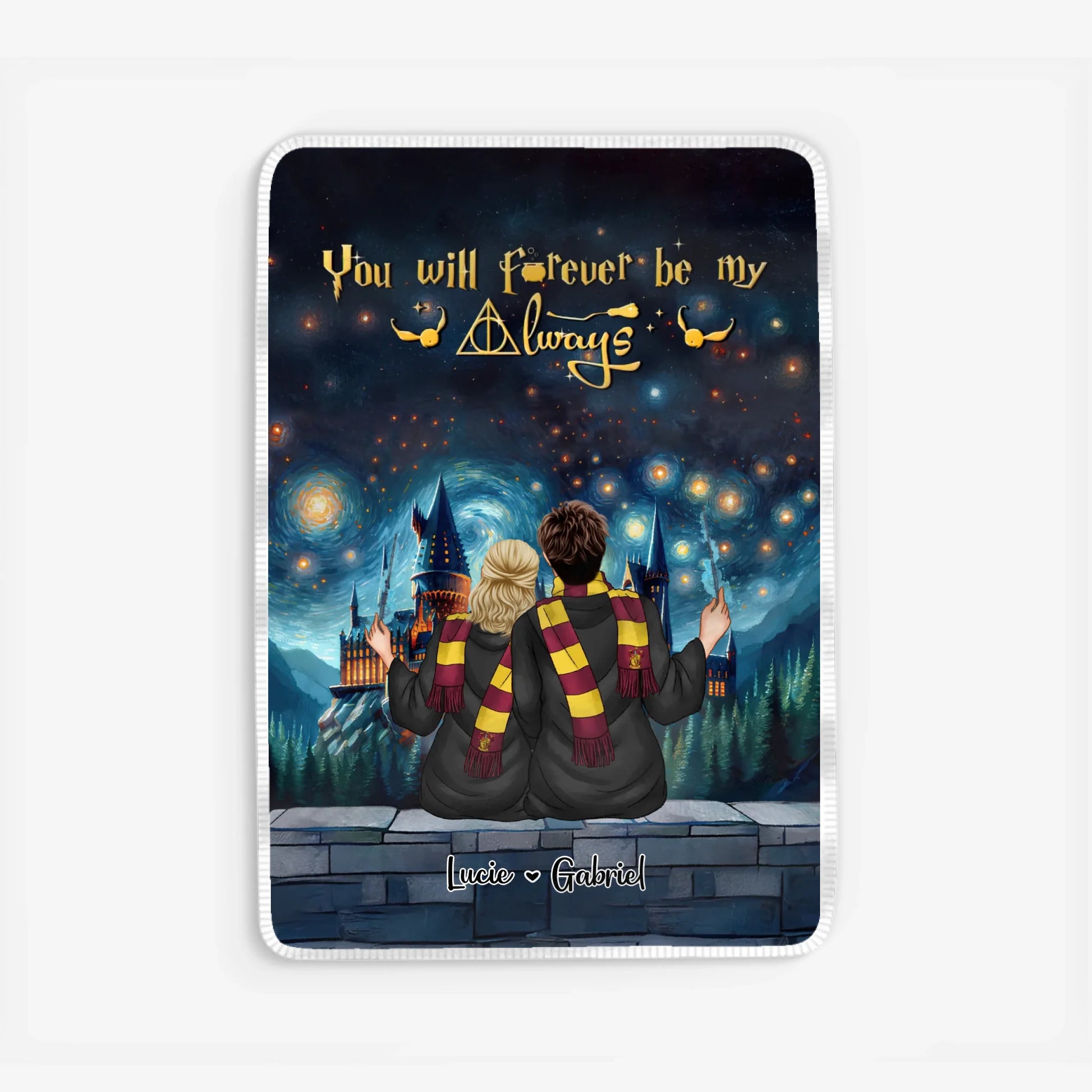 Fleece blanket Viền trắng