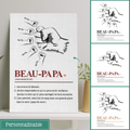beau papa lien paternel sans lien de sang personnalisable toile pour papa