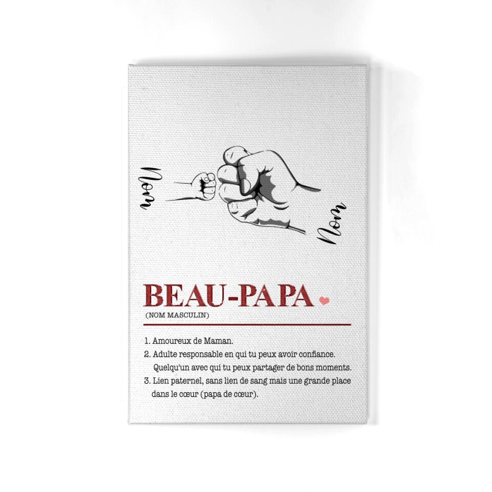 beau papa lien paternel sans lien de sang personnalisable toile pour papa