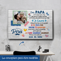 cher papa personnalisable toile pour papa