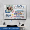 cher papa personnalisable toile pour papa