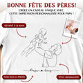 line art minimaliste dessine a la main a partir votre photo cadeau personnalise pour papa