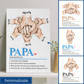 papa protecteur de la famille personnalisable toile pour papa