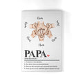 papa protecteur de la famille personnalisable toile pour papa