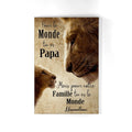personnalisable canvas pour papa papa est le monde