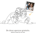 portrait line art dessine a la main a partir dune photo cadeau personnalise pour maman