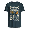 t shirt for dad surviving fatherhood one beer at a time