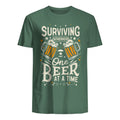 t shirt for dad surviving fatherhood one beer at a time