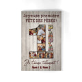 toile personnalisee pour papa cadeau personnalise pour papa joyeuse premiere fete des peres papa