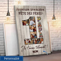 toile personnalisee pour papa cadeau personnalise pour papa joyeuse premiere fete des peres papa