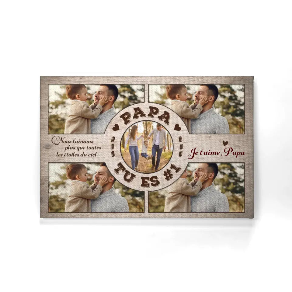 toile personnalisee pour papa cadeau personnalise pour papa papa nous taimons plus que toutes les etoiles du ciel