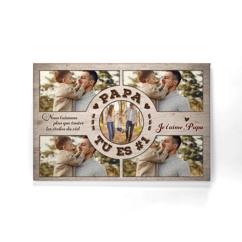 toile personnalisee pour papa cadeau personnalise pour papa papa nous taimons plus que toutes les etoiles du ciel