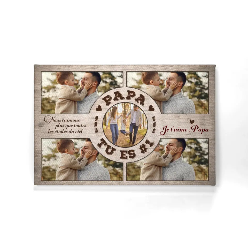 toile personnalisee pour papa cadeau personnalise pour papa papa nous taimons plus que toutes les etoiles du ciel